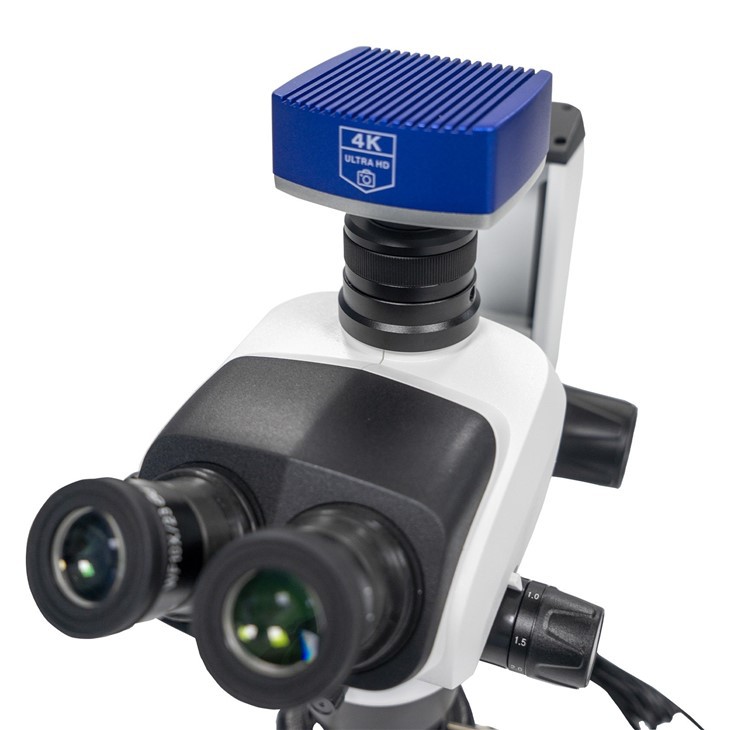 With Intelligent Measuring Camera Trinocular Microscope
