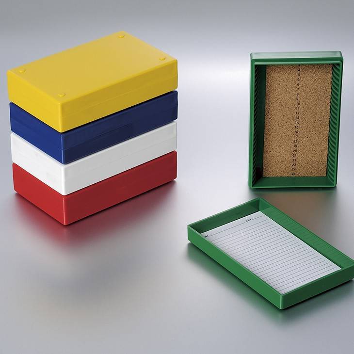 Biologix Slide Storage Boxes, 25/100 Place, Foam/Cork